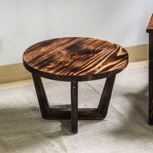 bàn trà gỗ tròn decor đẹp