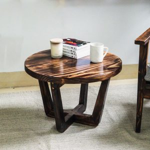 bàn trà gỗ tròn decor đẹp