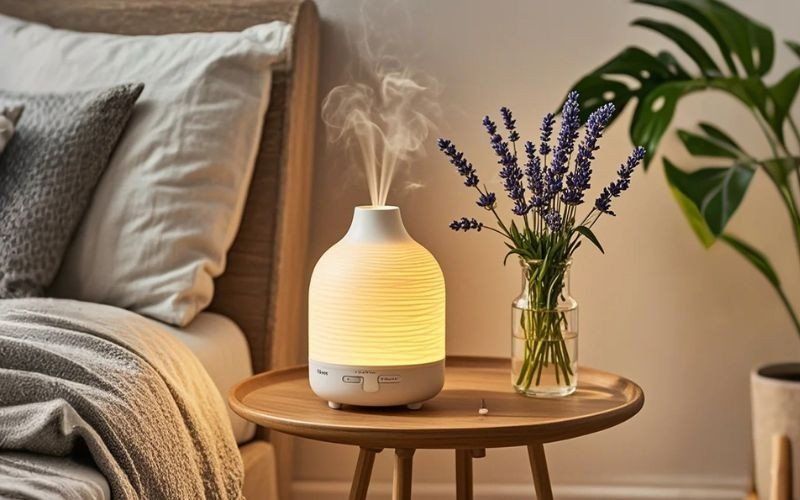 Decor không gian đẹp với Máy xông tinh dầu
